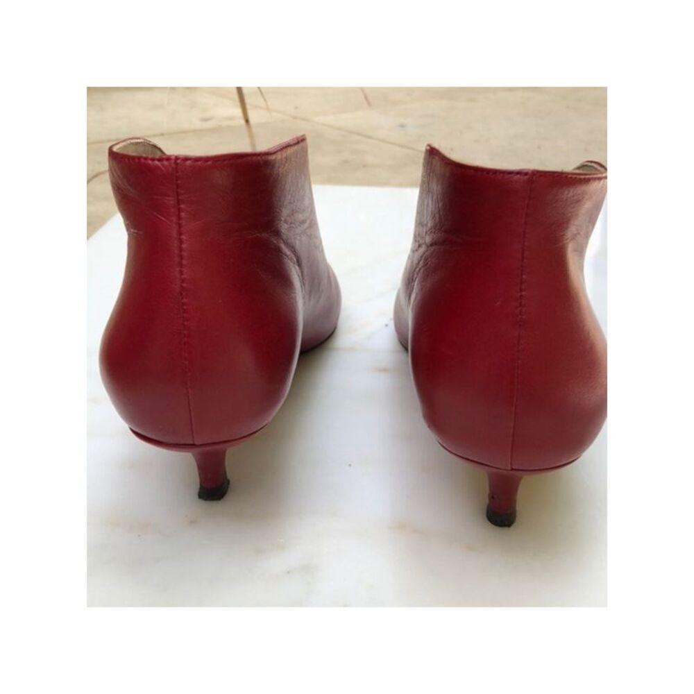 POUR LA VICTOIRE Womens Red Vented Top Kora Slip On Leather Booties 6.5 - Picture 2 of 2
